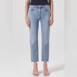 AGOLDE Riley High Rise Straight Crop Jeans